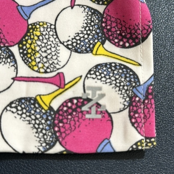 IZOD Golf Skort Women's 16 White Pink Golf Ball Tee Print Pockets Side Zip - Picture 12 of 14